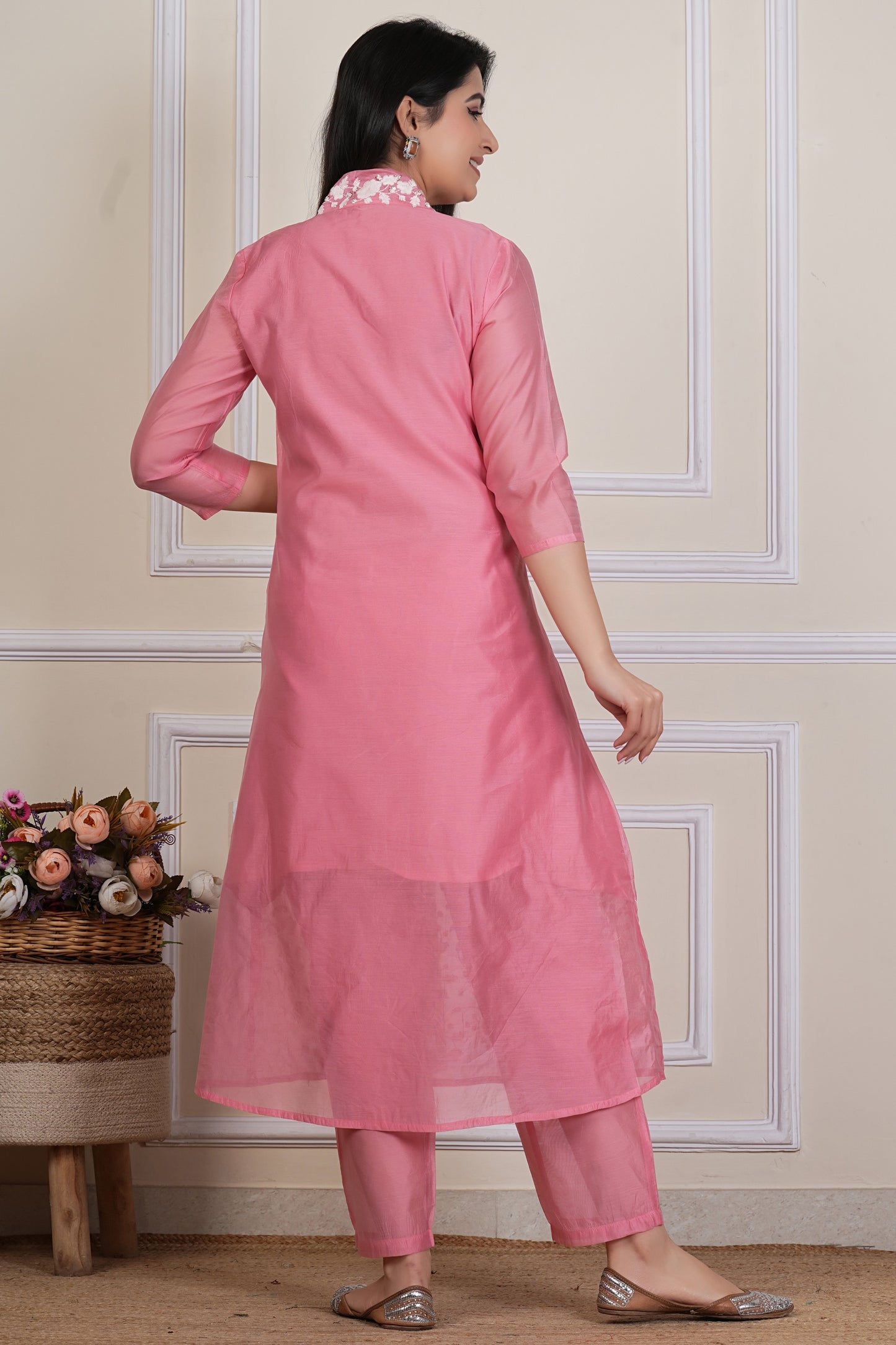 Pink Kurta Set with Matching Dupatta