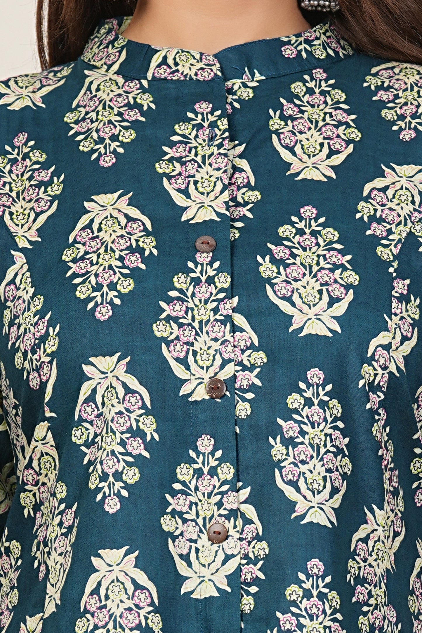 Printed Kurta Palazzo Set – Teal